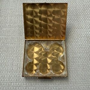 1950s Vintage Metal Money Compact Coin Holder in Gold Tone